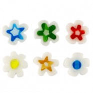 Millefiori beads flower 5-6x3mm - Multicolour